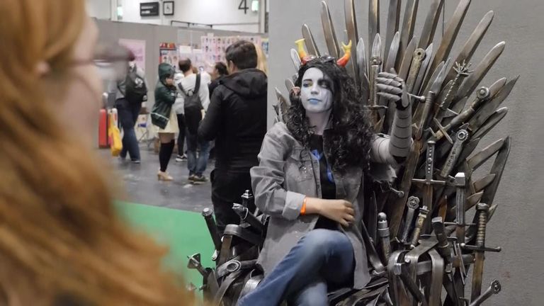 The iconic Game of Thrones Iron Throne attracts fantasy loving selfie seekers