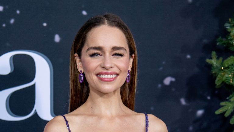 Emilia Clarke attends the "Last Christmas" New York Premiere at AMC Lincoln Square Theater on October 29, 2019 in New York City