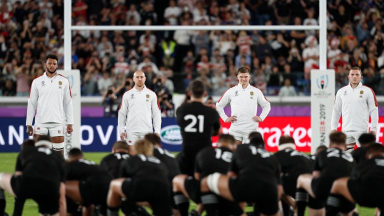 England front up to the Haka