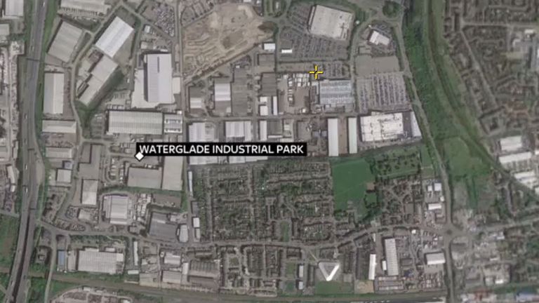 The industrial park is in Grays, Essex