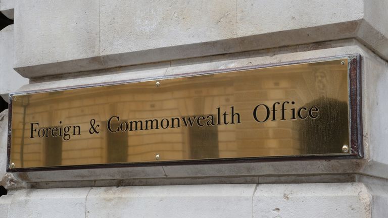 A plaque on the Foreign and Commonwealth Office