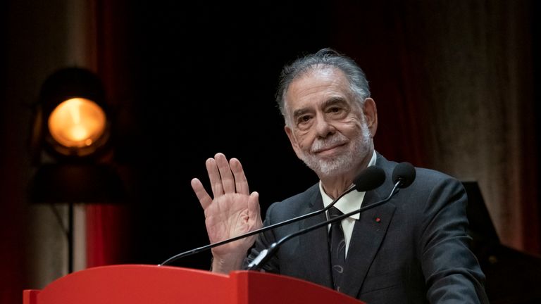 Francis Ford Coppola attends his tribute during the 11th Film Festival Lumiere on October 18, 2019 in Lyon, France