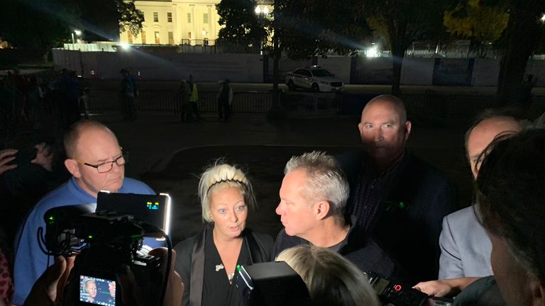 Harry Dunn&#39;s family speak to reporters after meeting US President Donald Trump