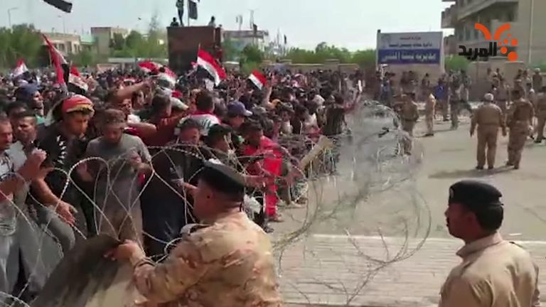 Thousands of Iraqi protesters took to the streets of Iraq against corruption, unemployment and inadequate services.