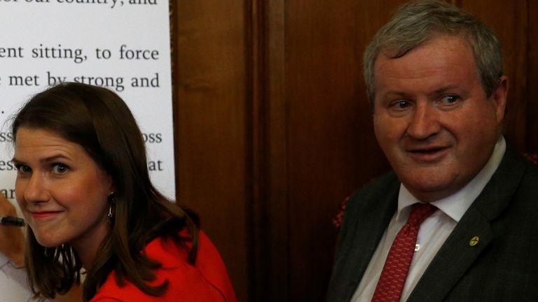 Liberal Democrat leader Jo Swinson and SNP leader Ian Blackford 