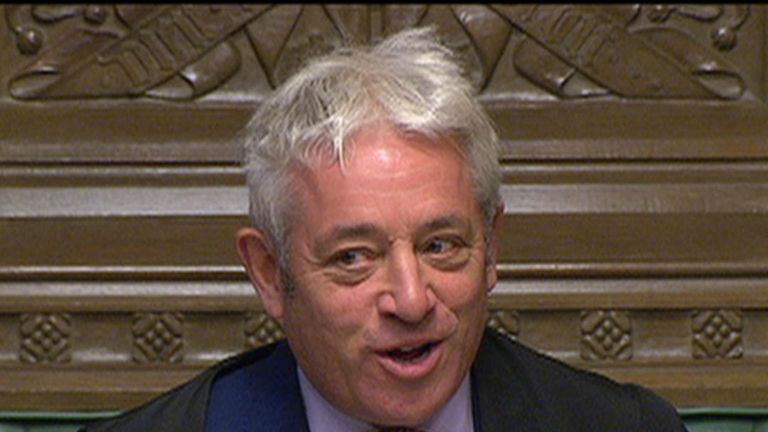 John Bercow appears to have lost his voice