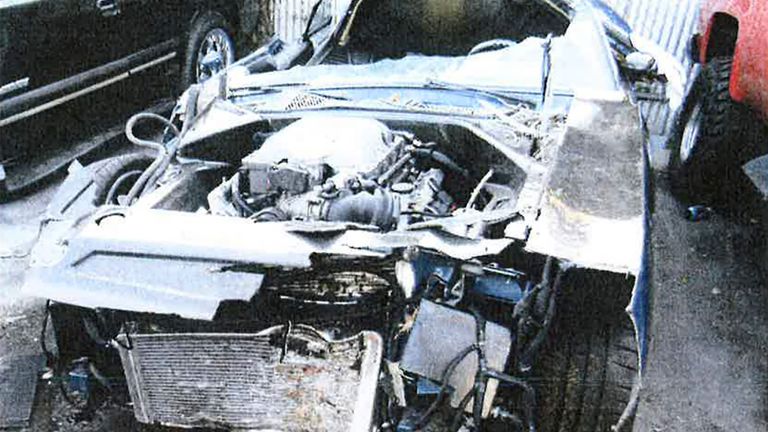 Kevin Hart&#39;s car. Pic: CHP