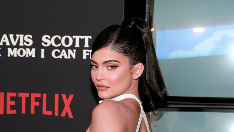 SANTA MONICA, CALIFORNIA - AUGUST 27: Kylie Jenner attends the premiere of Netflix&#39;s "Travis Scott: Look Mom I Can Fly" at Barker Hangar on August 27, 2019 in Santa Monica, California. (Photo by Rich Fury/Getty Images)
