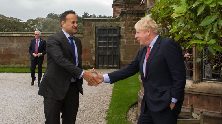 Leo Varadkar and Boris Johnson meet in Wirral