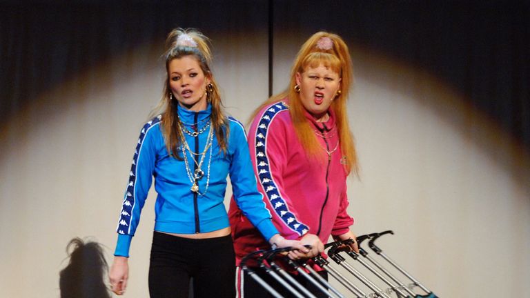 Matt Lucas as Vicky Pollard with Kate Moss making a special appearance in a live show in 2006