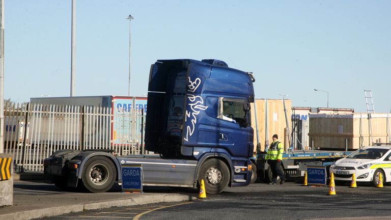 A lorry cab was seized at Dublin Port on Saturday which police believe may have delivered the trailer with 39 people on board to Zeebrugge