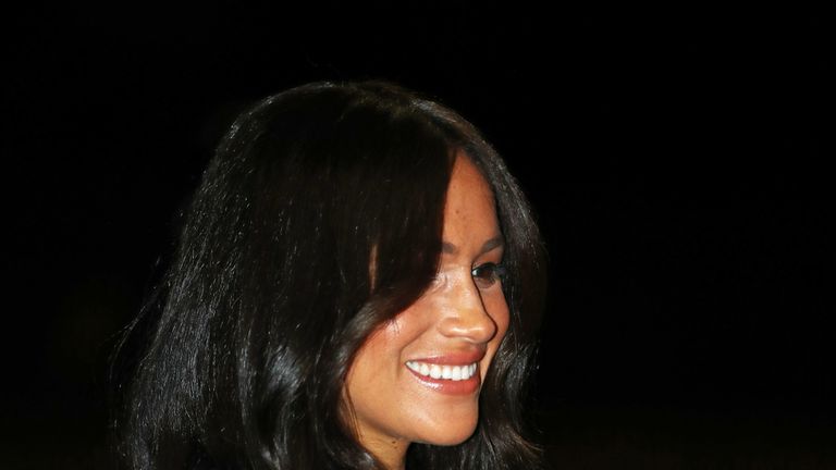 The Duchess of Sussex arrives for the opening ceremony of the One Young World summit at the Royal Albert Hall, London. PA Photo. Picture date: Tuesday October 22, 2019. See PA story ROYAL Meghan. Photo credit should read: Gareth Fuller/PA Wire