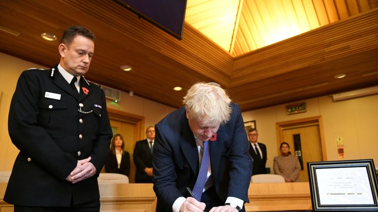 Prime minister Boris Johnson and home secretary Priti Patel have signed a book of condolences in memory of the 39 dead migrants