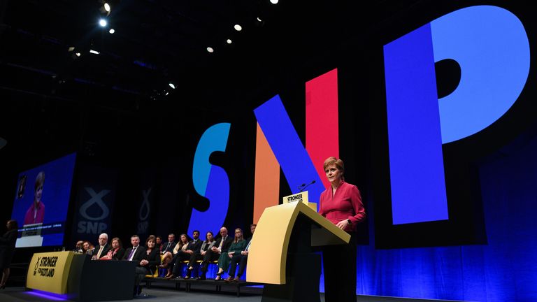 Nicola Sturgeon at the SNP conference