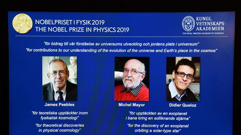 Cosmos discoveries win three scientists the Nobel for physics Cosmos discoveries win three scientists the Nobel for physics