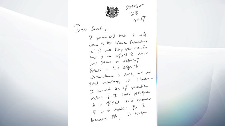 Boris Johnson&#39;s letter to liaison committee