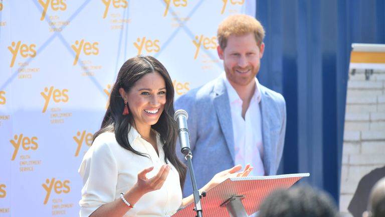 Prince Harry, Duke of Sussex and Meghan, Duchess of Sussex visit the township of Tembisa during their royal tour of South Africa 