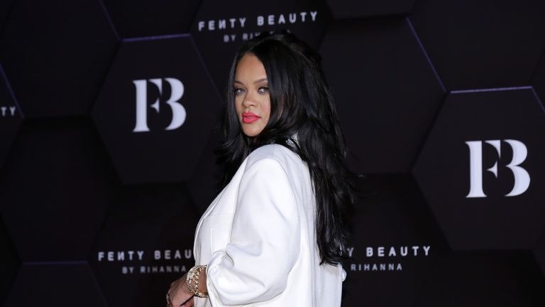 Rihanna attends an event for &#39;FENTY BEAUTY&#39; artistry beauty talk with Rihanna at Lotte World Tower on September 17, 2019 in Seoul, South Korea