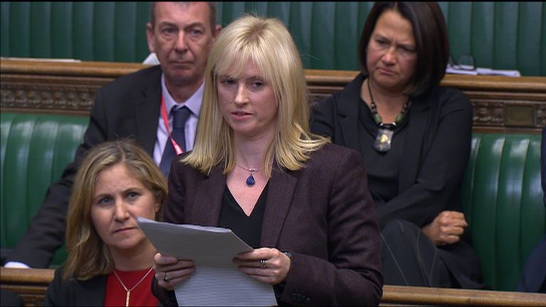 Rosie Duffield revealed she had been the victim of domestic abuse