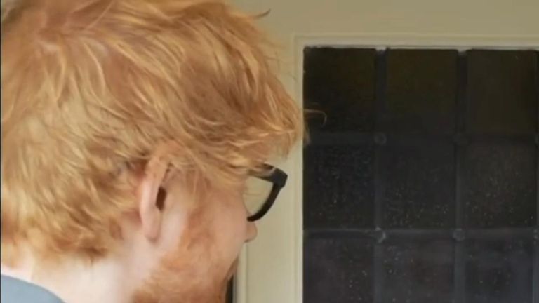 Who has Ed Sheeran gone to visit?