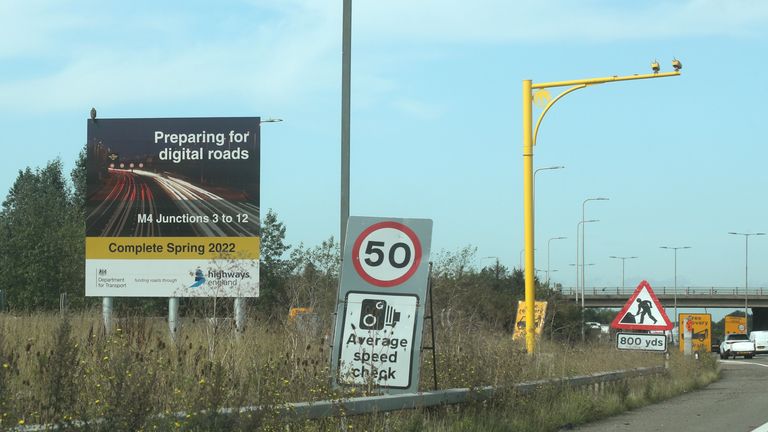 The M4 is one of six British motorways where the hard shoulder is used at busy times but not the rest of the time