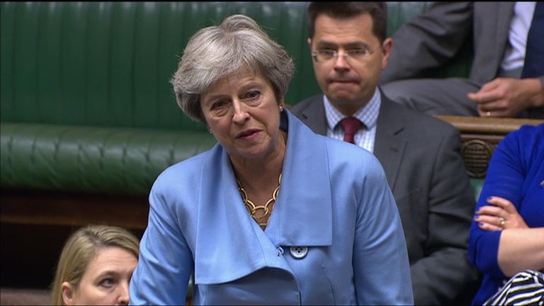 Theresa May spoke in the Commons for the first time since returning to the backbenches