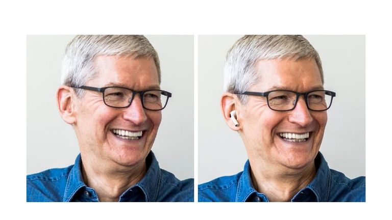 Tim Cook had AirPods Pro doctored in to his Twitter profile image