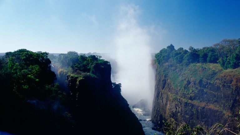 Victoria Falls on the Zambezi River in Zimbabwe, Africa