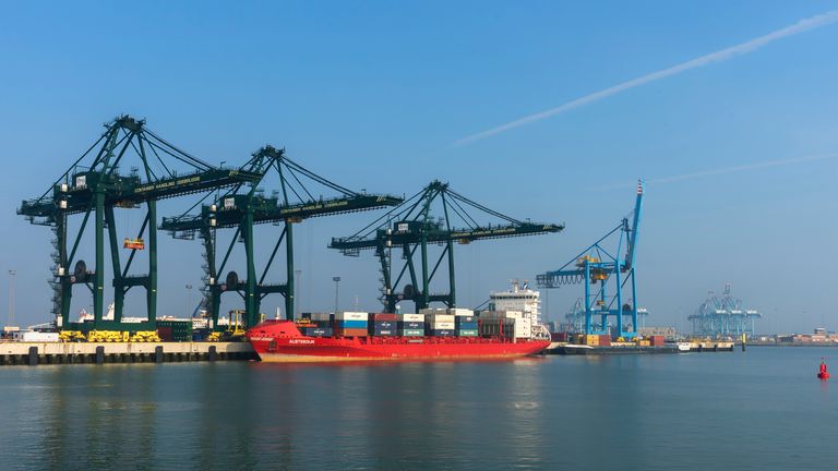 The Belgian port of Zeebrugge