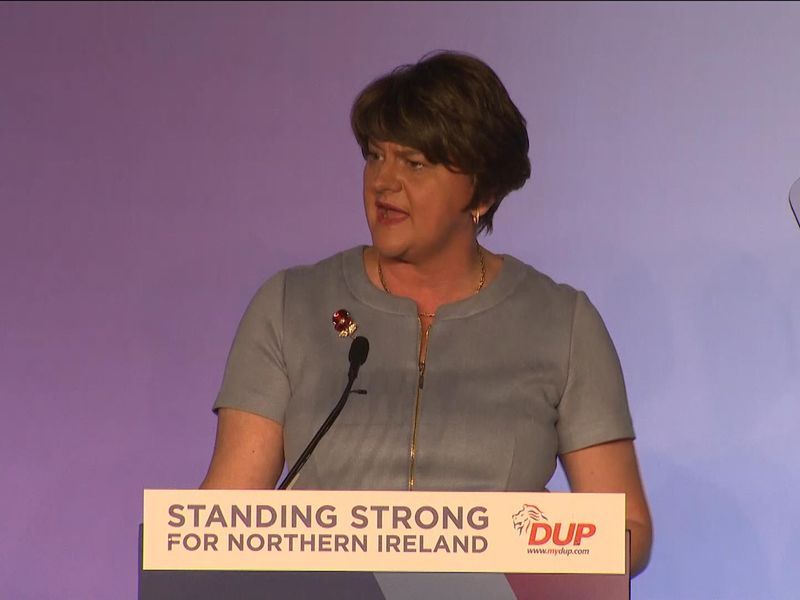 Brexit Deal Dup Leader Arlene Foster Sends Boris Johnson To Naughty Step Politics News Sky News