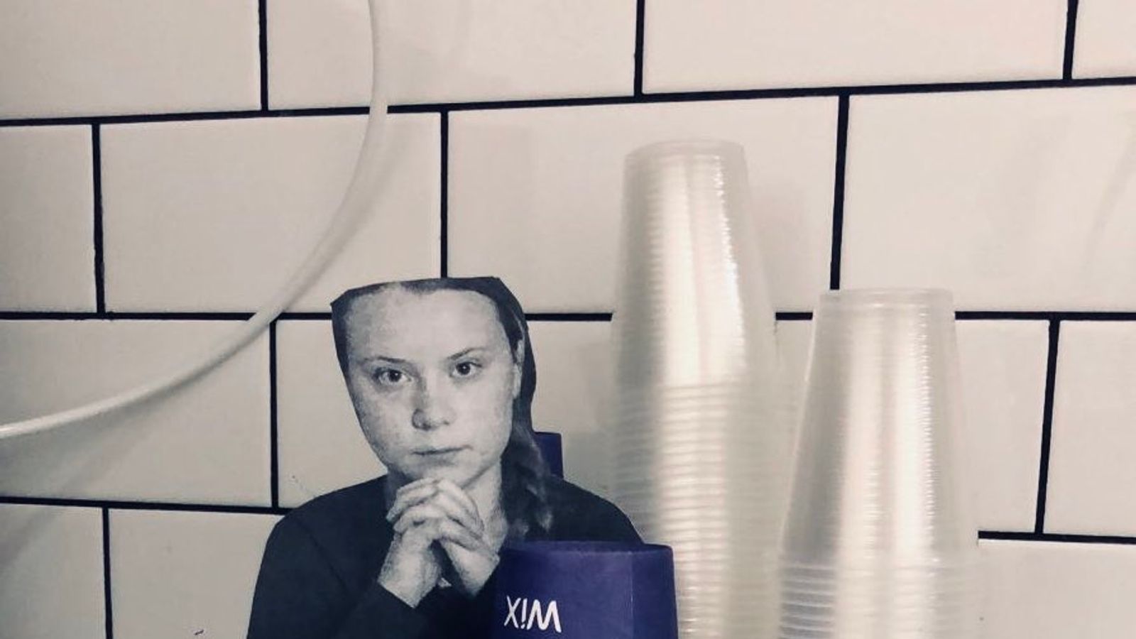 Greta Thunberg: Photos of activist used to 'shame' office workers to shun plastic ...
