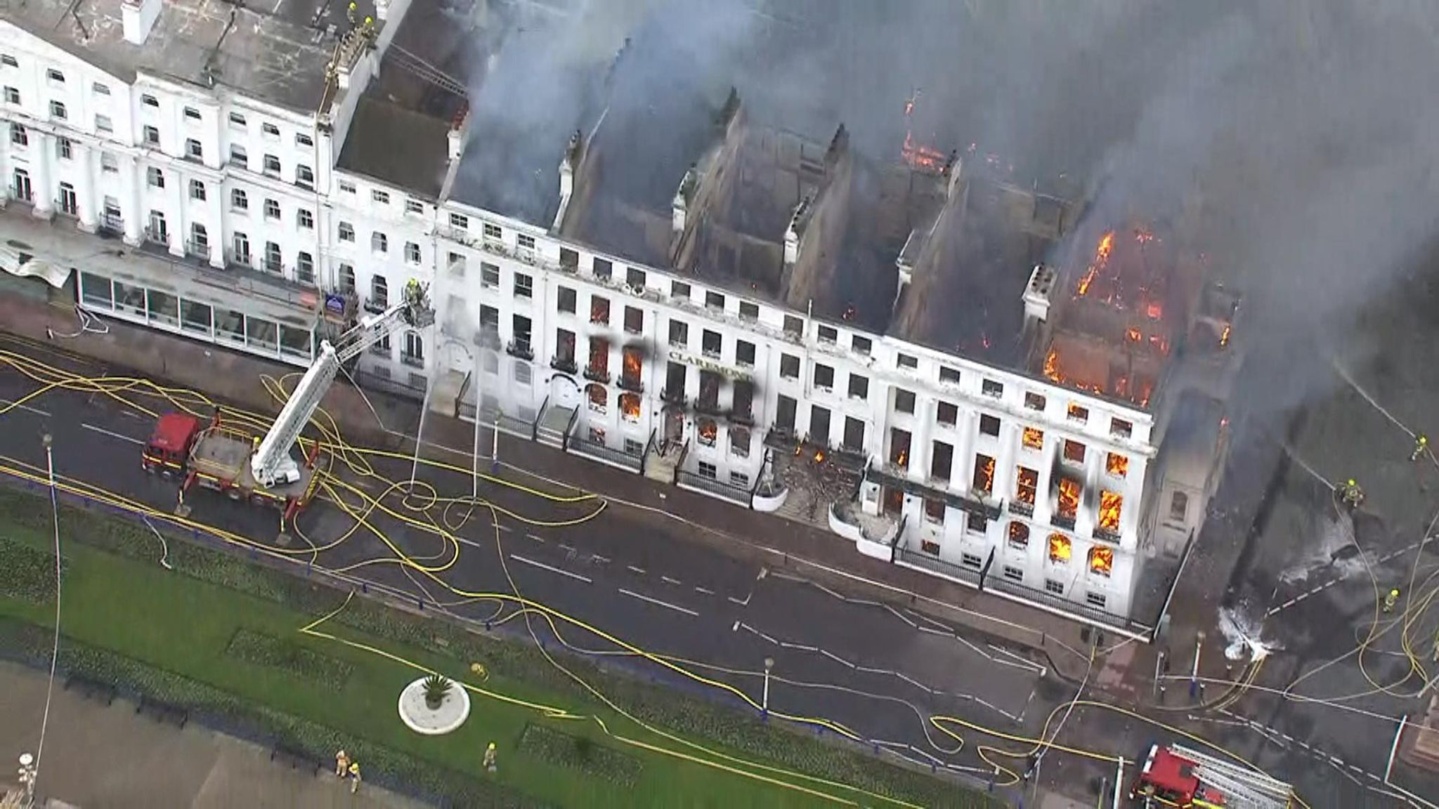 Eastbourne hotel fire Huge blaze breaks out opposite the pier UK