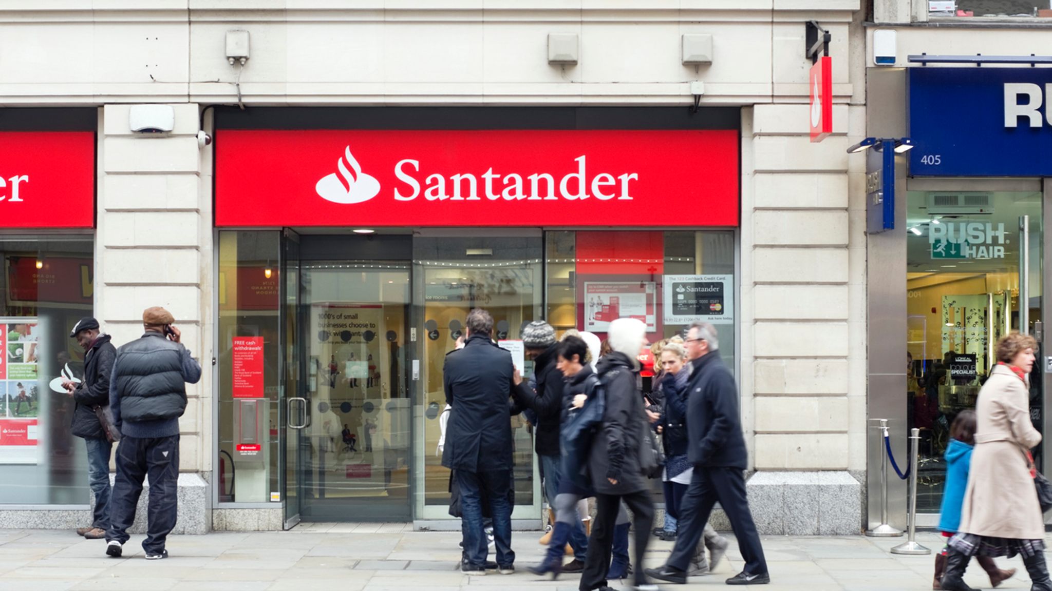 Santander doubles provisions for bad loans