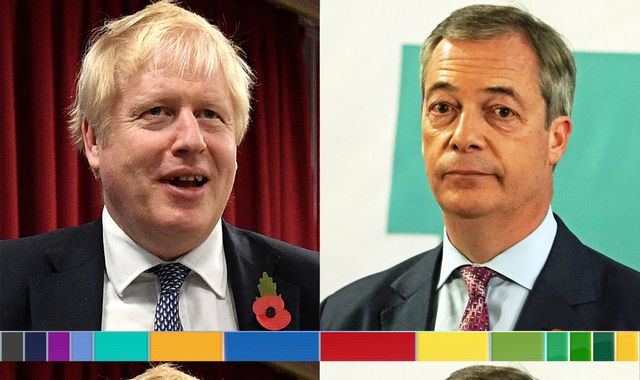 General election: Boris Johnson welcomes Nigel Farage's decision not to stand in seats won by Tories in 2017