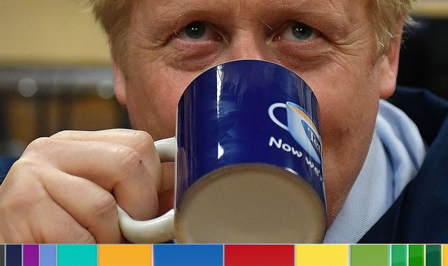 General election - day two: Johnson visits tea factory as trouble brews for his campaign
