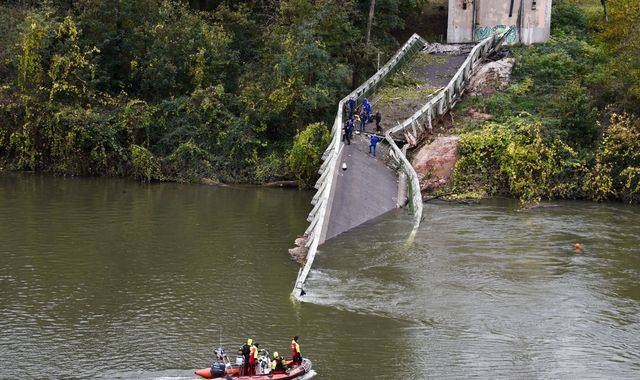 Girl, 15, dies after bridge collapses into river in France