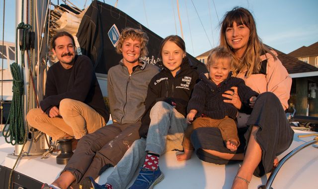 Greta Thunberg hitches ride across Atlantic with YouTube influencer family
