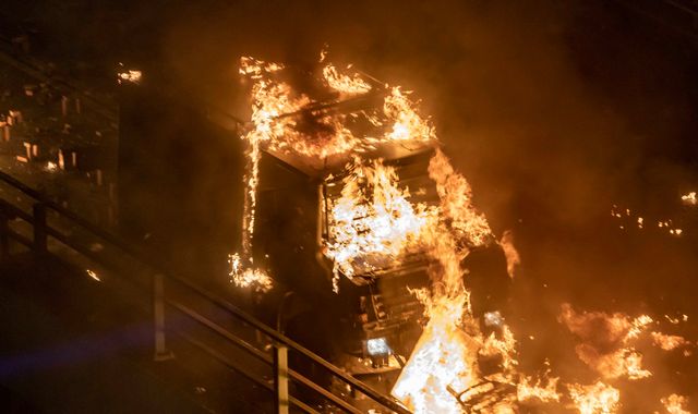 Hong Kong: Protesters catapult petrol bombs at police in stand-off at university