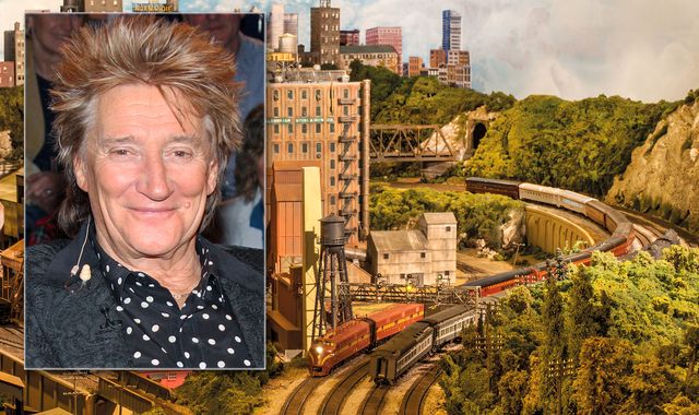 Sir Rod Stewart unveils model railway he worked on for 25 years