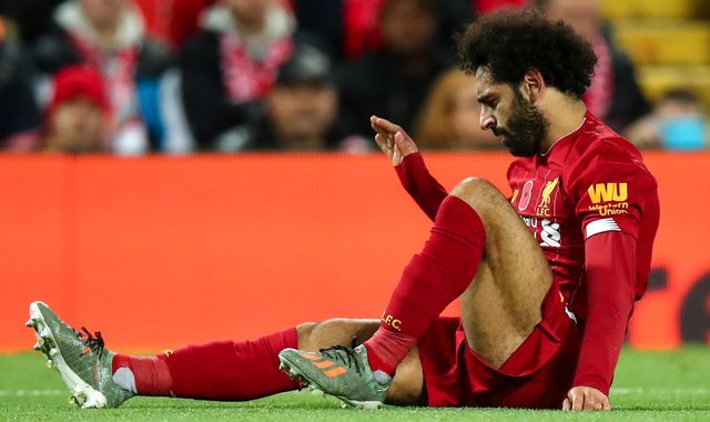 Mohamed Salah: Liverpool forward's return date unclear after ankle injury