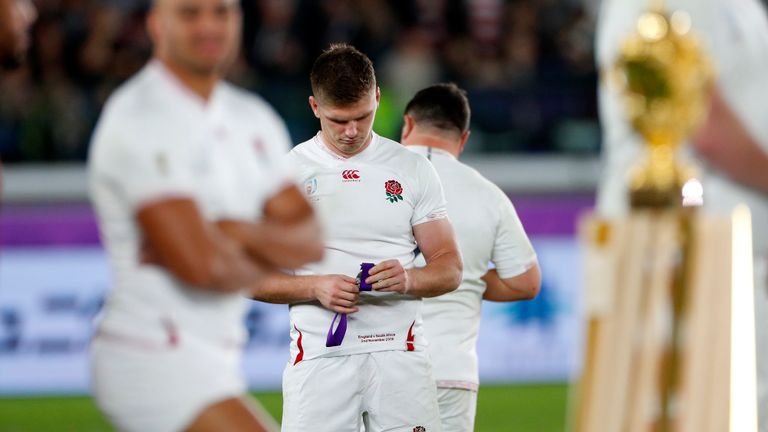 YOKOHAMA, JAPAN - NOVEMBER 02: Owen Farrell of England after the Rugby World Cup 2019 Final between England and South Africa at International Stadium Yokohama on November 2, 2019 in Yokohama, Kanagawa, Japan. (Photo by Lynne Cameron/Getty Images)
