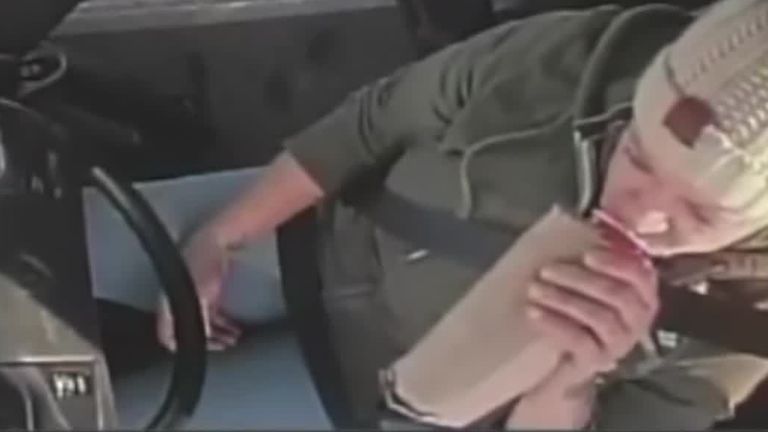 School bus driver captured drinking beer with children on board