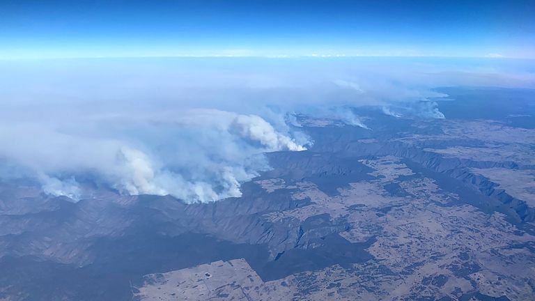 Bushfires taken in north eastern New South Wales