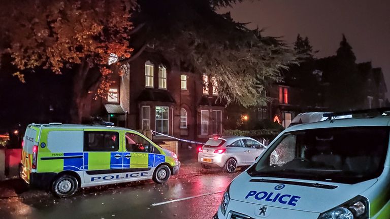 Emergency services were called to the property on Oxford Road in Moseley just before 5.30pm on Saturday. Pic: @snappersk