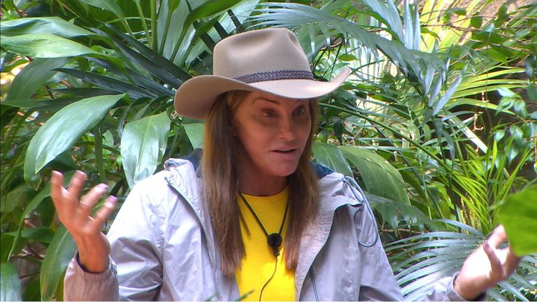 Caitlyn Jenner in the I'm A Celebrity... Get Me Out Of Here! jungle