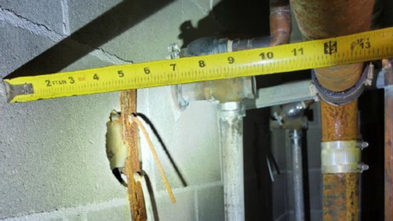 Parts of the crawl space were only 11ins wide. Pic: Monterey County Sheriff