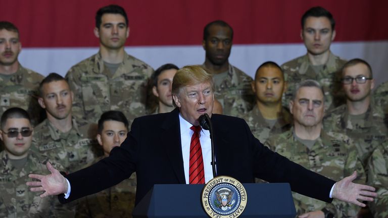Donald Trump at Bagram airbase