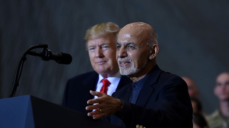 President Donald Trump and President Ashraf Ghani