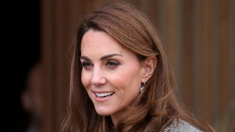 LONDON, ENGLAND - NOVEMBER 12: Catherine, Duchess of Cambridge attends Shout's Crisis Volunteer Celebration Event at Troubadour White City on November 12, 2019 in London, England. Photo by Chris Jackson/Getty Images)
