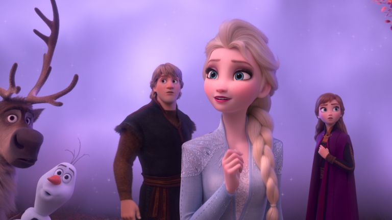 Frozen 2, Elsa, Anna, Kristoff, Olaf and Sven journey far beyond the gates of Arendelle in search of answers. Featuring the voices of Idina Menzel, Kristen Bell, Jonathan Groff and Josh Gad, ...Frozen 2... opens in U.S. theaters November 22. .. Pic: ©2019 Disney